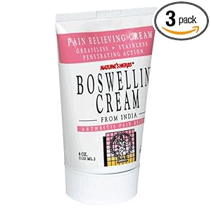 Nature's Herbs Boswellin Cream, Arthritis Pain Relief, 4-Ounce (120 ml) (Pack of 3) by Twinlab