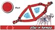 Red 3/8"" Teacup Deluxe Dog Harness 8-11"" Red 3/8"" Teacup Deluxe Dog Harness 8-11""