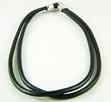 Kitchen & Housewares : Mens Womens Black Leather Twin Strap Surf Necklace Choker