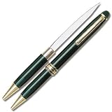 Deluxe Green Ink Pen Knife with Straight Blade