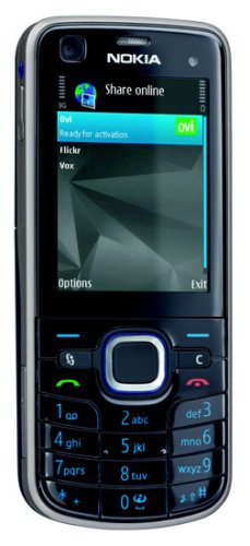 Nokia 6220 Unlocked Cell Phone with 5 MP Camera, GPS, Media Player, International 3G, MicroSD Slot--International Version with No Warranty (Black)