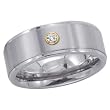 Titanium 0.03 ct. Diamond Men's Ring