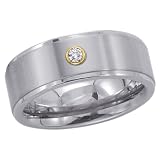 Titanium 0.03 ct. Diamond Men's Ring