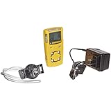 BW Technologies MC2-XWHM-Y-NA GasAlertMicroClip XT 4-Gas Detector with Rechargeable Lithium Polymer Battery, Combustible, O2, H2S and CO, Yellow