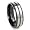 8 MM High Polish / Matte Finish Black Titanium ring Wedding Band Sz 7.5