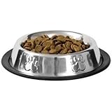 Dog Bowls, Food Bowl, for Small Pets, Metal, Stainless Steel, Non Skid, Dog, Puppy, Cat, Kitten, Rabbit, Feeder, Set of 2