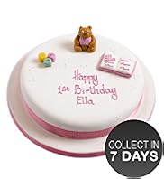 Pink Bear Celebration Fruit Cake