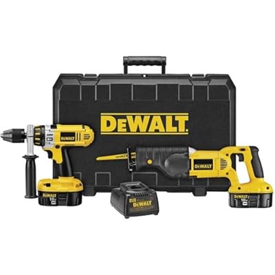 DEWALT DC2PAKCA XRP 18-Volt Cordless 2 Tool Combo Kit, includes Hammer Drill and Reciprocating Saw