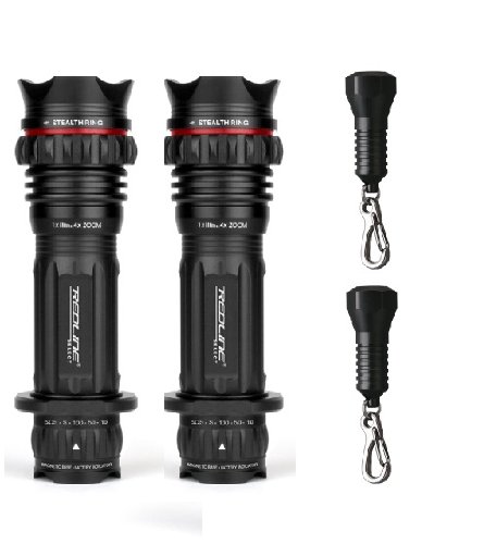  2-Pack Nebo 5620 Redline Select Flashlight with Neiko Mini-Screw LED Keychain Flashlight- Jet Black 