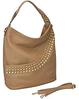 MG Collection&reg; MEAGAN Rhinestones & Studded Large Shoulder Hobo Tote Handbag