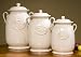 Kitchen & Housewares : Avignon Tuscan Large Potato, Flour, Beans Covered Jars - Cappuccino