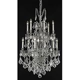 Elegant Lighting 9612D27AB-SS/RC chandelier from Monarch collection