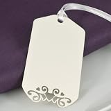 Ivory Vintage Heart Gift Tags/Favour Tags: Ideal as Wedding