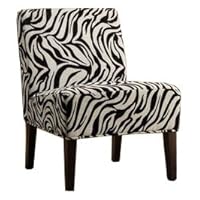 Homelegance Lifestyle Armless Lounge Chair, Zebra