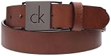 Calvin Klein Jeans Belt W/Logo K72201CT600, Ceinture homme 80 cm - Marron foncé, Cuir
