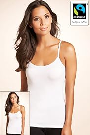 2 Pack - Fairtrade Cotton Stretch Scoop Neck Vests