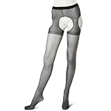 Leg Avenue Women's Sheer Garter Belt Panty Hose, Black (One Size)