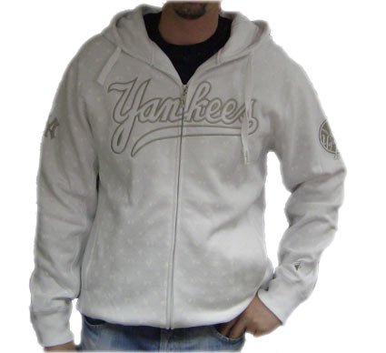 Kapuzen Zip-Weste New York Yankees weiss