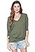 Alexander + David Women’s Soft Knit V-Neck Dolman Tunic Top with ¾ Long Sleeves