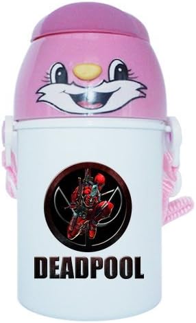 NuWaWa Deadpool Double Double Gun Logo Custom Kid's Water Bottle 12 OZ/350 ML Mom's Good Choice(LightPink)