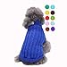 Small Dog Sweater, Warm Pet Sweater, Cute Knitted Classic Dog Sweaters for Small Dogs Girls Boys, Cat Sweater Dog Sweatshirt Clothes Coat Apparel for Small Dog Puppy Kitten Cat (Medium, Dark Blue)
