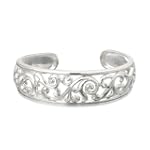 SAVE $225.01 - Sterling Silver Filigree Swirl Design Bangle Cuff Bracelet $89.99