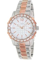 Guess Womens U0018L3 Dazzling Sport Petite Two-Tone Stainless Steel Watch