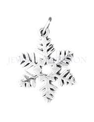 14K White Gold Snowflake Pendant
