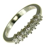 Ladies Diamond Ring 9 Carat White Gold Set With Seven Stones 14 Carat Total Diamond Weight