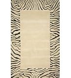 Zebra Border Rug, 42W x 66L