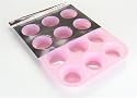 Silicon muffin tray - pink