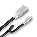 iPhone Cable , IMKEY® Apple MFi Certified 6.5 Feet Tangle-Free Zinc-Alloy Lightning to USB Cable for iPhone 6S / 6 Plus, iPhone SE, iPhone 5S 5C 5, iPad, iPod - (Black)