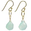 Handmade Faceted Blue Chalcedony Beaded Earrings With Sterling Silver