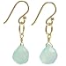 Handmade Faceted Blue Chalcedony Beaded Earrings With Sterling Silver