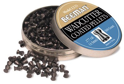 Beeman .177 Cal, 7.7 Grains, Wadcutter, Coated, 500/Tin