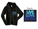 Live Love Softball Zippered Hooded Sweatshirt