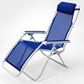 La Chaise Blue Mesh Folding Recliner