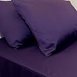 Bed Sheet Set 100% Egyptian Cotton 1000 Thread Count Solid Sateen Queen Purple