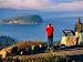 Cadillac Mountain, Visitors on Summit, Evening, Acadia National Park, Maine Places Photographic Poster Print by John Elk III, 16x12