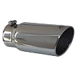 MBRP Inc. T5051 Diesel Exhaust Tip 5 O.D. Angled Rolled End 12 length, 4 inlet clampless, no weld install