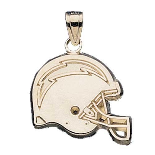 14.50mm x 17.00 mm, 14Kt. Yellow Gold. San Diego Chargers Helmet Gold Pendant