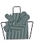 Rushbrookes Racing Green Butchers Stripe Apron