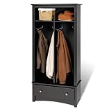 Prepac BEL-3369 Black Entryway Organizer