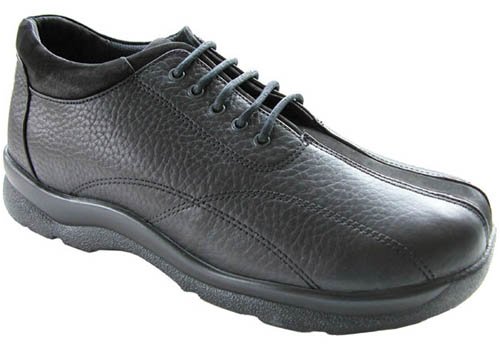 $130 Aetrex Y700 Mens Black Walking Shoes Orthotics