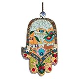 Large Hand Painted Wood Hamsa By Yair Emanuel Vthal6