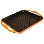 Le Creuset Enameled Cast-Iron 13-by-8-1/2-Inch Rectangular Skinny Grill, Flame