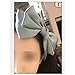 Fashion Sweet Korean Style Big Bowknot Hair Band Bow Headband Hair Accessory Grey