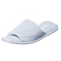 Dearfoams Women's Microfiber Terry Open Toe Scuff,Ice Blue,Medium (US Women's 6.5-7.5 M)