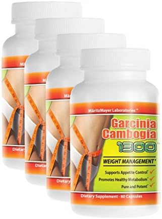4 Pack PURE Garcinia Cambogia Extract Natural Weight Loss 60% HCA Diet