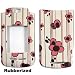 White with Pink Flowers Drop Lines Design Rubber Feel Snap-On Cover Hard Case Cell Phone Protector for Motorola RAZR2 V8 V9m